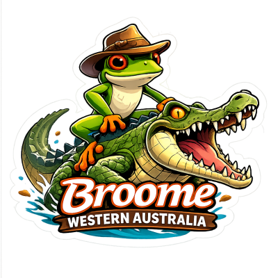 GTF riding a croc sticker