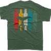 Military green Back Cable Beach Whale t shirt