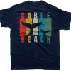Navy Back Cable Beach Whale t shirt